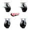 Service Caster 6 Inch Kingpinless Glass Filled Nylon Wheel Caster Brakes 2 Rigid SCC, 2PK SCC-KP30S620-GFNR-SLB-2-R-2 - alternate 7